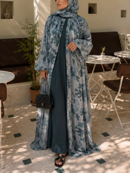 ABAYA KIMONO YUMI –     Émeraude Givrée