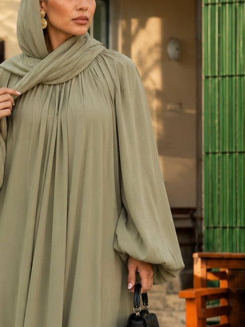 ROBE MODEST LYANA – Sauge Céleste