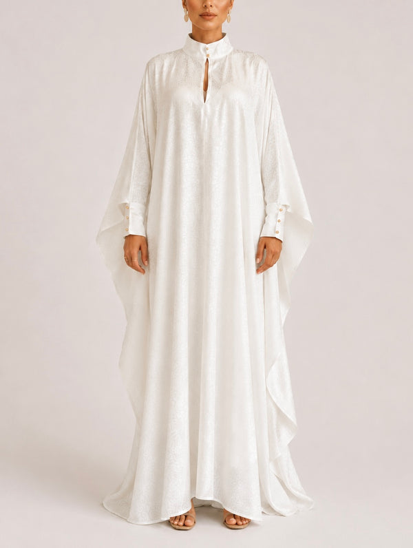 ROBE KAFTAN NOUR - Ivoire Jacquard
