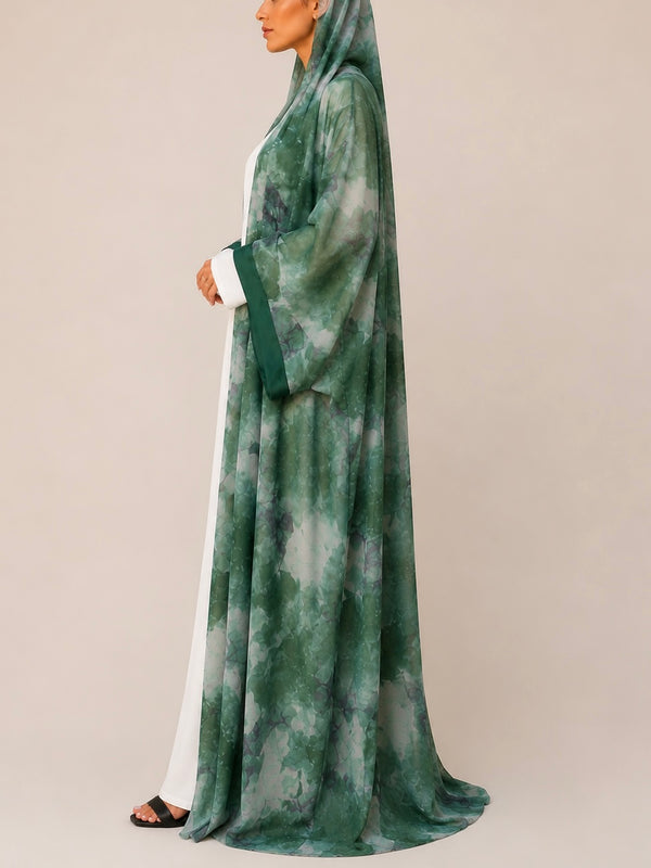 ABAYA REVERSE NAÏA - Vert Cristal