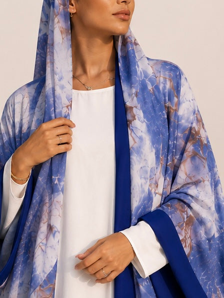 ABAYA REVERSE NAÏA - Bleu Royal Saphir