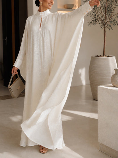 ROBE KAFTAN NOUR - Ivoire Jacquard