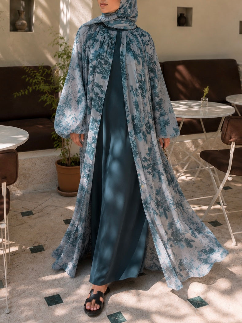 ABAYA KIMONO YUMI –     Émeraude Givrée