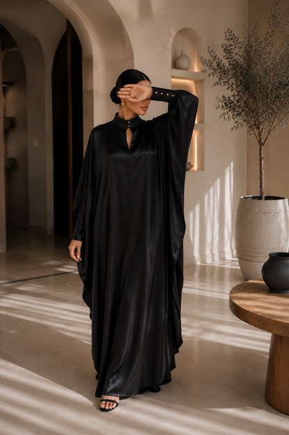 ROBE KAFTAN AMARA - Noir Intense