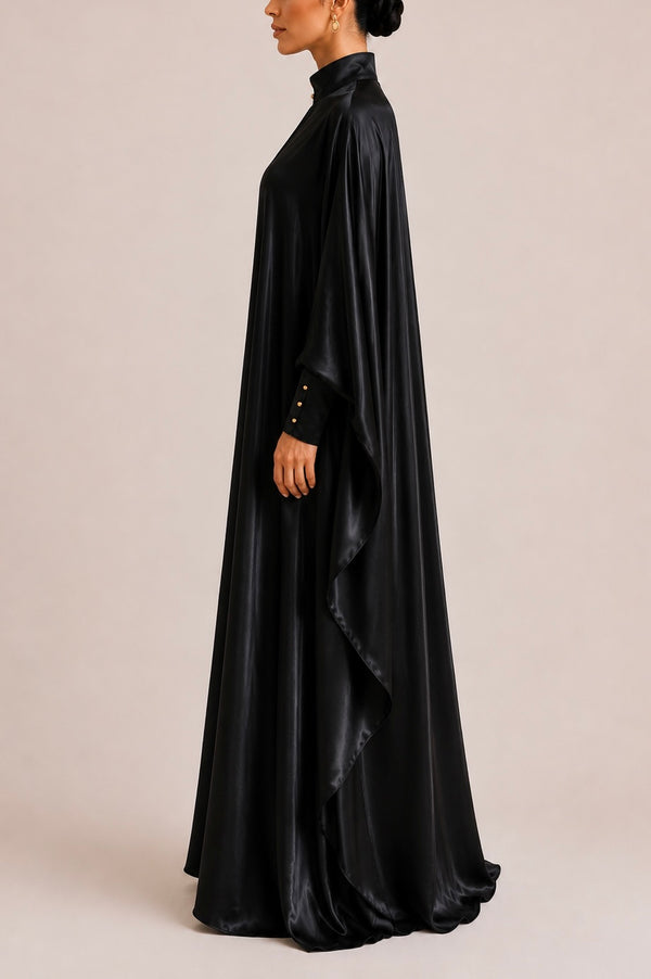 ROBE KAFTAN AMARA - Noir Intense