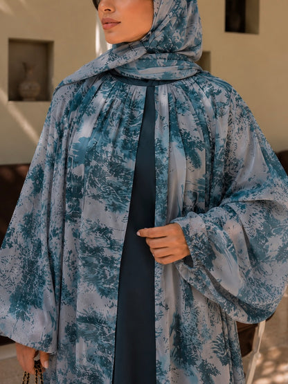 ABAYA KIMONO YUMI –     Émeraude Givrée