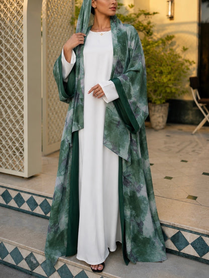 ABAYA REVERSE NAÏA - Vert Cristal