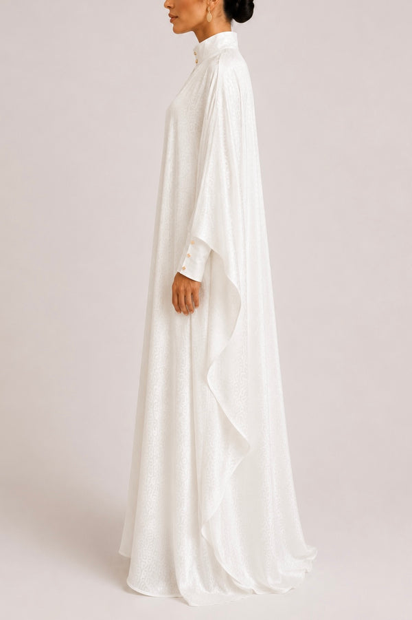 ROBE KAFTAN NOUR - Ivoire Jacquard