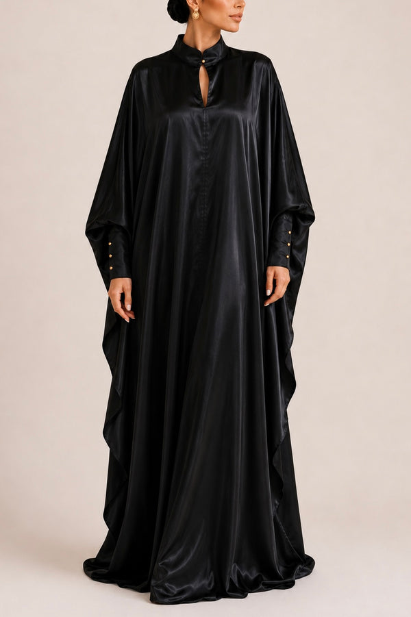 ROBE KAFTAN AMARA - Noir Intense
