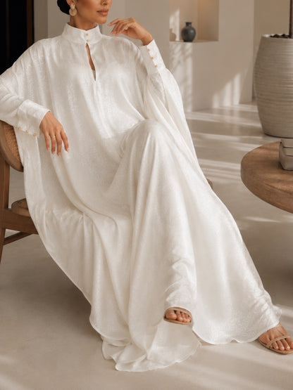 ROBE KAFTAN NOUR - Ivoire Jacquard