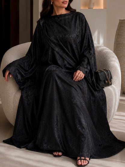 ROBE CAPE DRAPEE LAYAL - Noir profond