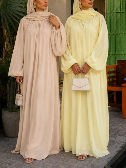 ROBE MODEST LYANA – Ivoire Naturelle