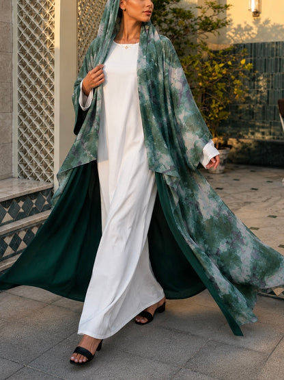 ABAYA REVERSE NAÏA - Vert Cristal