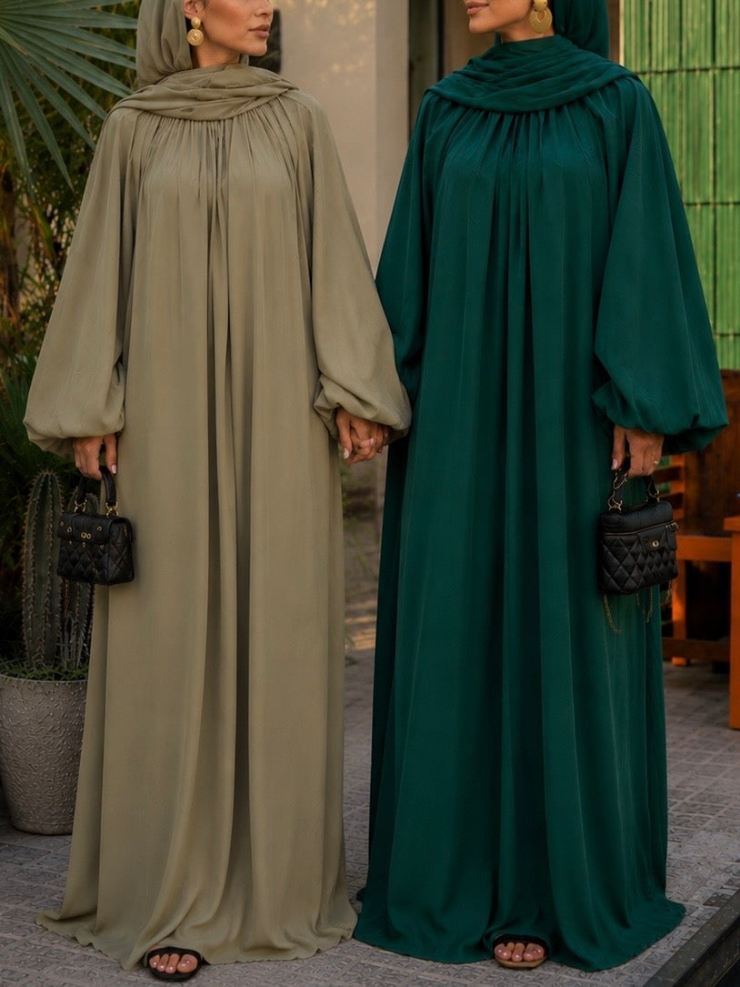 ROBE MODEST LYANA – Vert Sapin Impérial