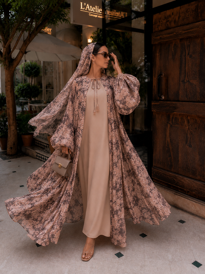 ABAYA KIMONO SARAH – Sable Marbré