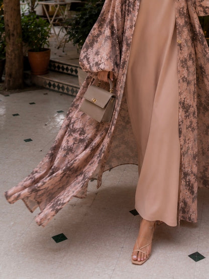 ABAYA KIMONO SARAH – Sable Marbré